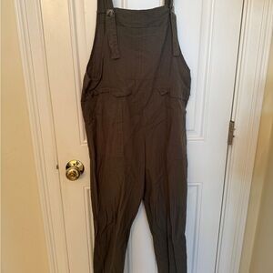 Olive Green Overalls
